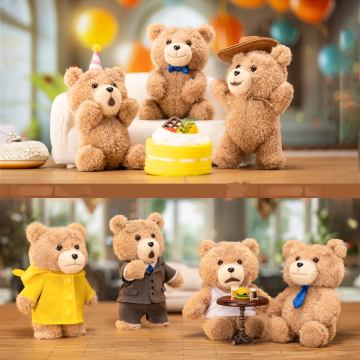 484. Ted2 Teddy Bear Articulated Plush Blind Box