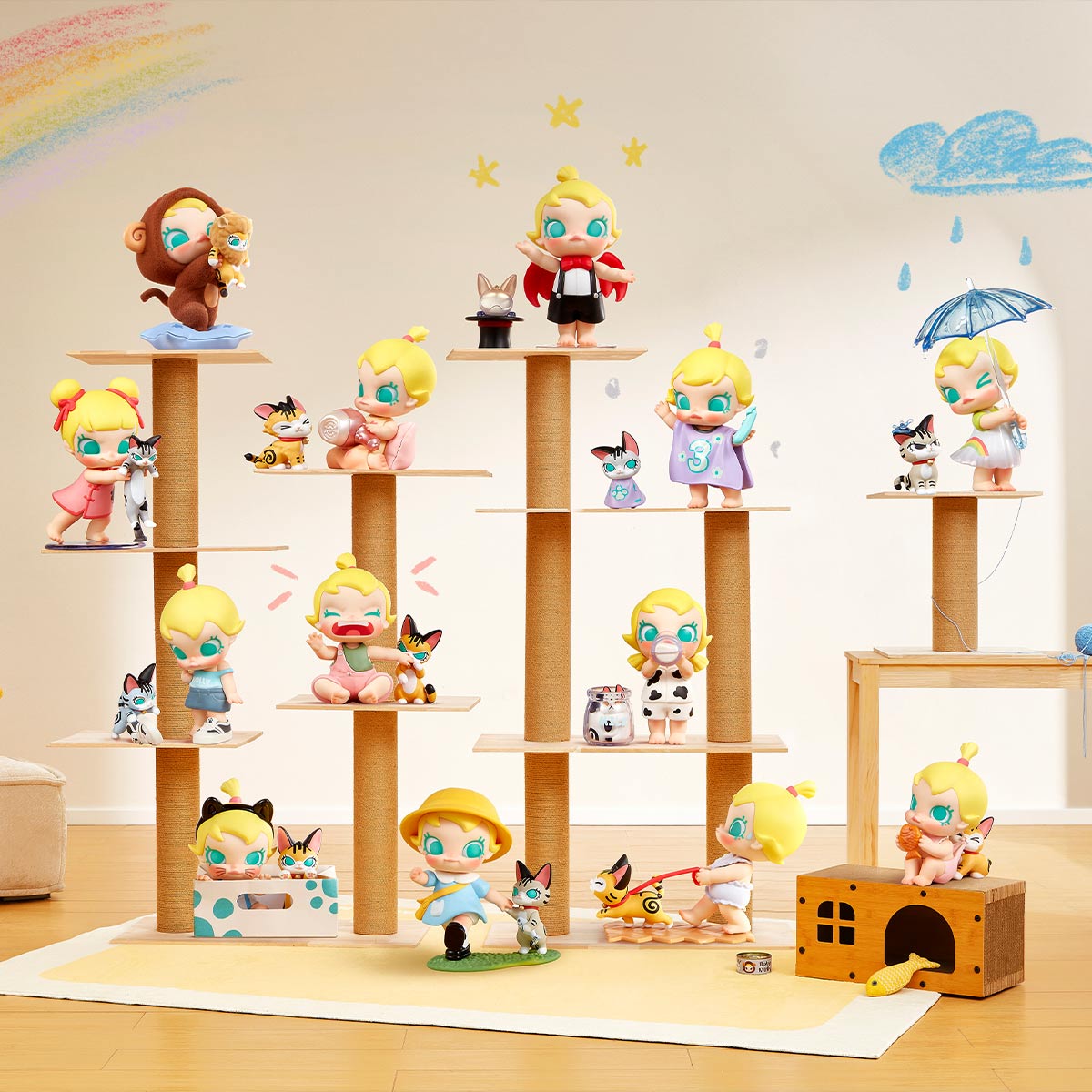 601. Baby Molly & Baby Tabby Series Figures