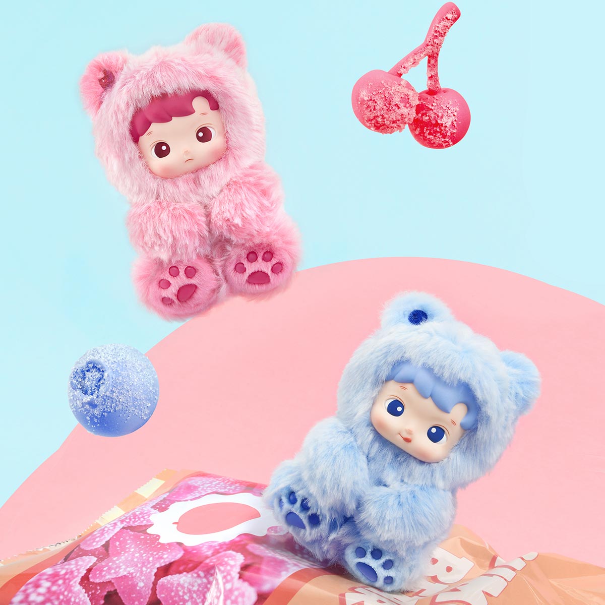 660. HACIPUPU Gummy Bear Series-Vinyl Plush Pendant Blind Box