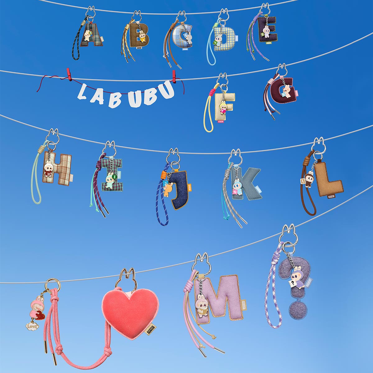 839. THE MONSTERS Pin for Love Series- Letter Pendant Blind Box