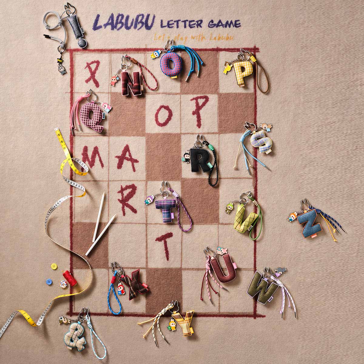 839. THE MONSTERS Pin for Love Series- Letter Pendant Blind Box
