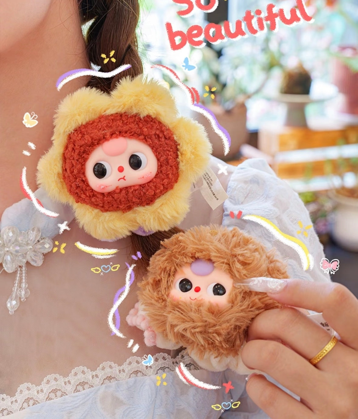980. Baby Three Hair Tie Series Plush Blind Box