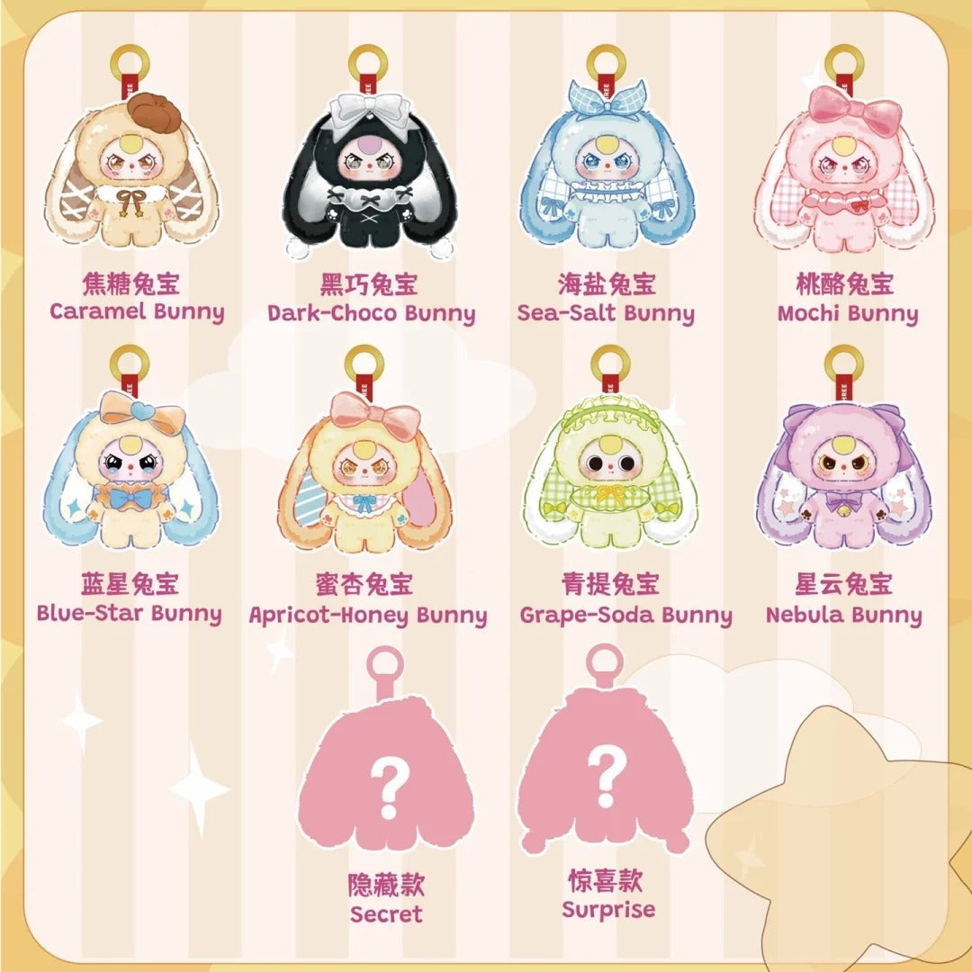 1593. BABY THREE Pocket Bunny Treasure Series Plush Blind Box