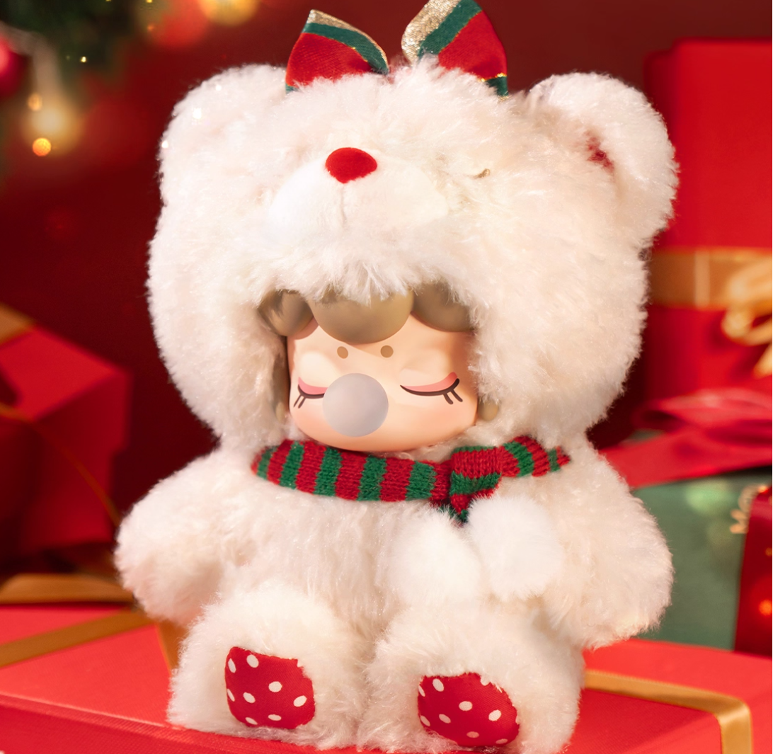1061. Nanci Christmas Bear Series Plush Keychain Hanging Card