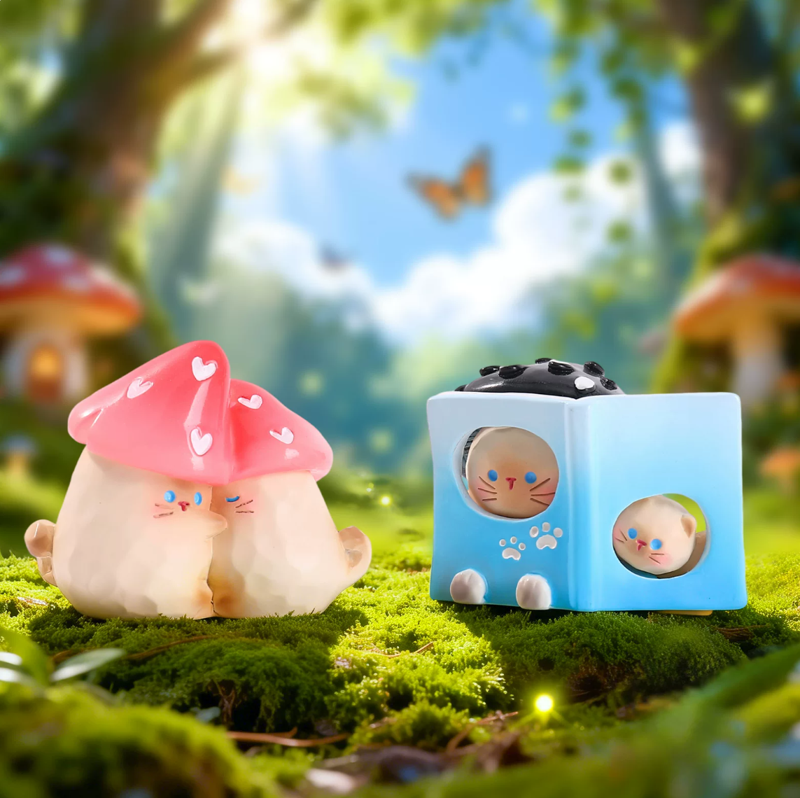 1798. Mushroom Cat Emotional Forest Series Beans Blind Box