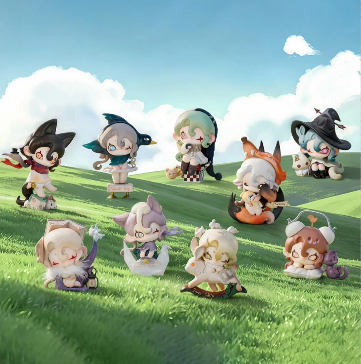 1828. MOONIN Faded Childhood Series Figures Blind Box