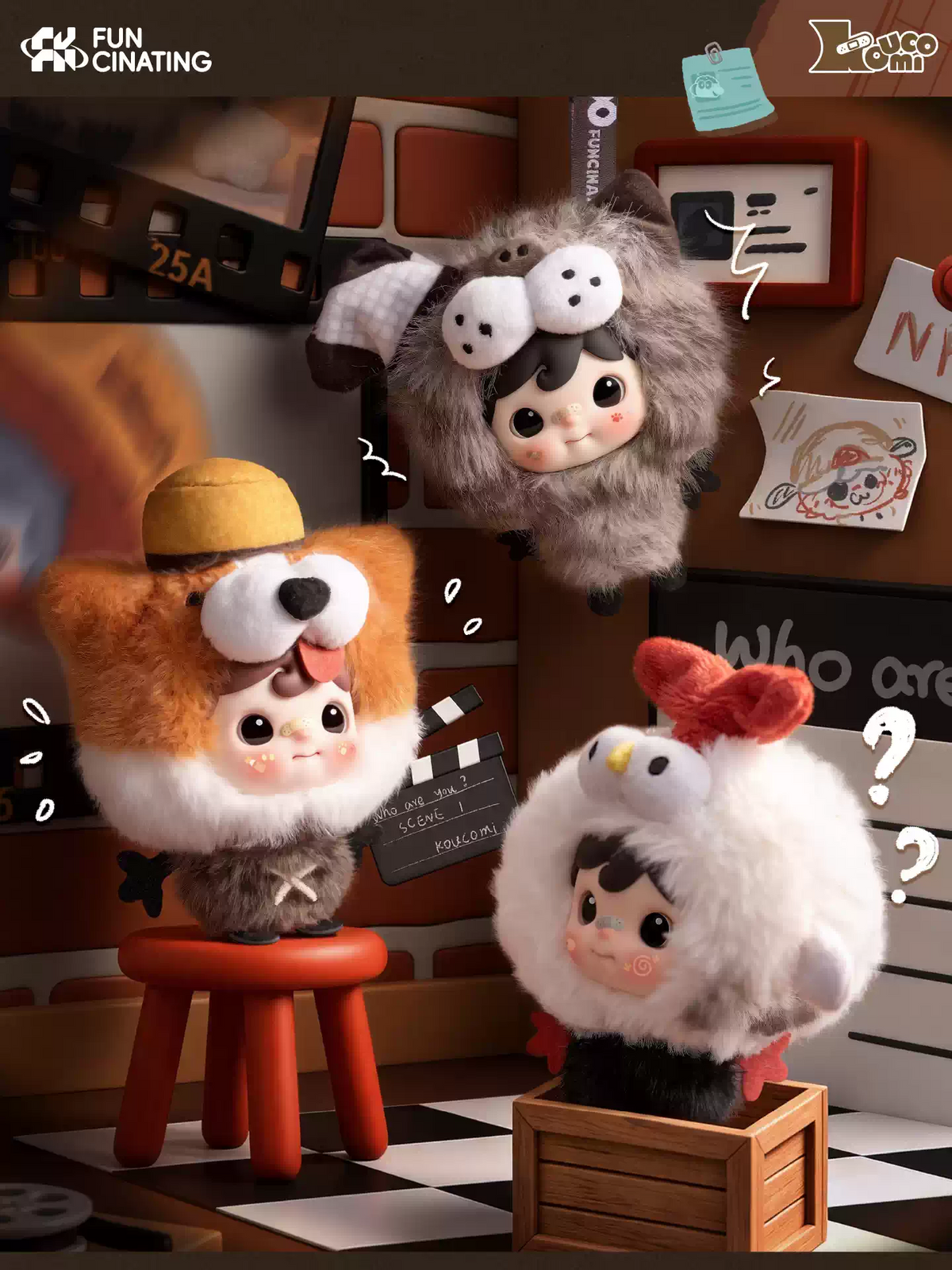 2251. KOUCOMI Who is KOUCOMI Series Mini Plush Blind Box
