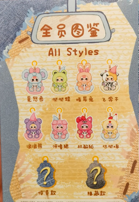 899. Baby Three Vehicle Mounted Baby Series Plush Blind Box