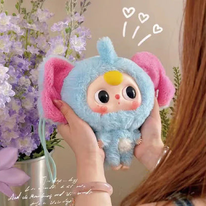 182. Baby Three Big Head Baby Zipper Bag Plush Dolls Blind Box