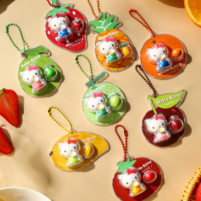 2126. Hello Kitty Sweet Fruit Story Series Tiny Hanging Card Beans Blind Box