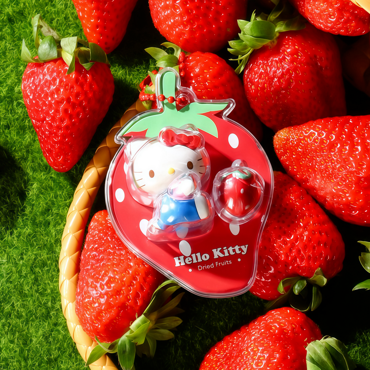 2126. Hello Kitty Sweet Fruit Story Series Tiny Hanging Card Beans Blind Box