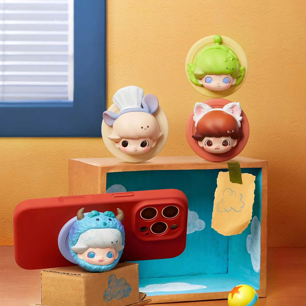 1923. DIMOO  WORLD x PIXAR Series Magnetic Phone Holder Blind Box