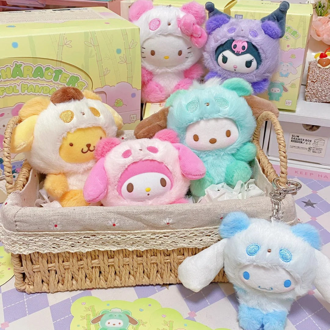 1858. SANRIO CHARACTERS Colorful Panda Series Plush Blind Box