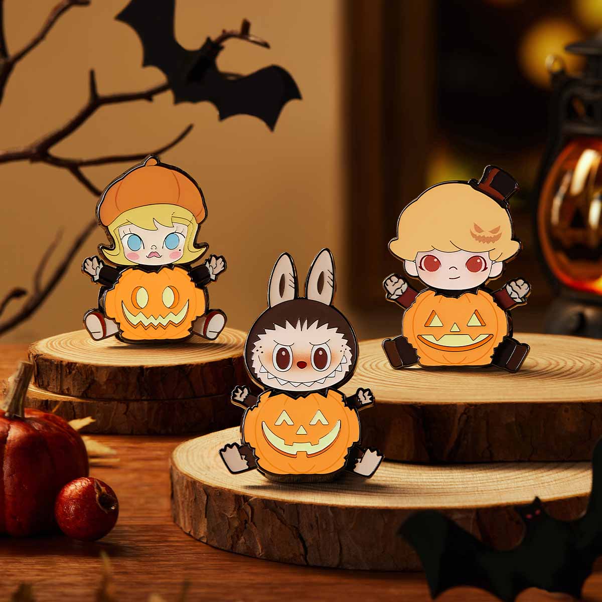 156. Happy Halloween Party Series-Pumpkin Fridge Magnet Badge
