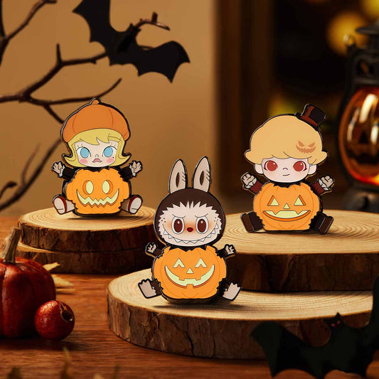 156. Happy Halloween Party Series-Pumpkin Fridge Magnet Badge