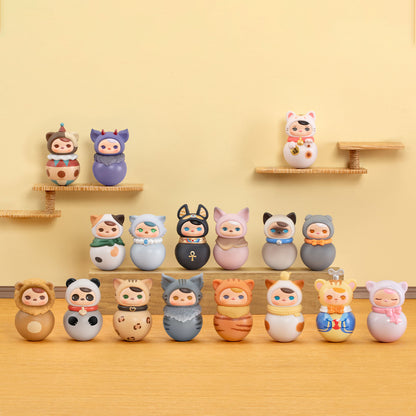 131. PUCKY Roly-Poly Kitty Series Figures Blind Box