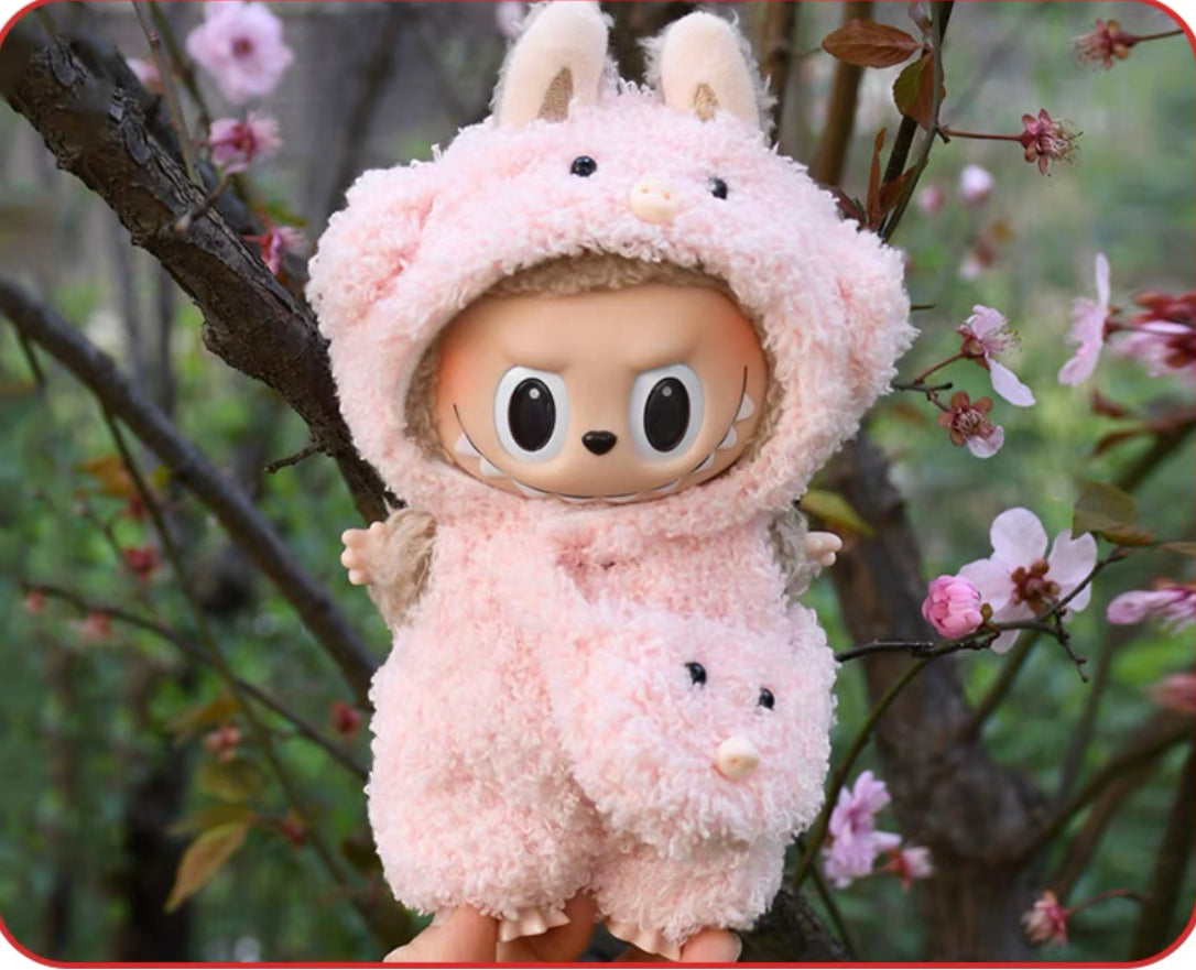 130. 17cm Vinyl Plush Customized model clothes Suitable Labubu V1/2 Dolls