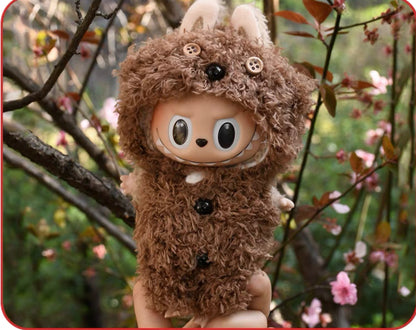 130. 17cm Vinyl Plush Customized model clothes Suitable Labubu V1/2 Dolls