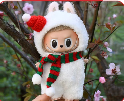 130. 17cm Vinyl Plush Customized model clothes Suitable Labubu V1/2 Dolls