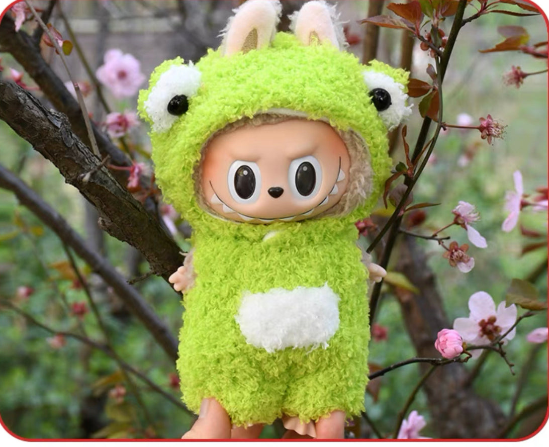 130. 17cm Vinyl Plush Customized model clothes Suitable Labubu V1/2 Dolls