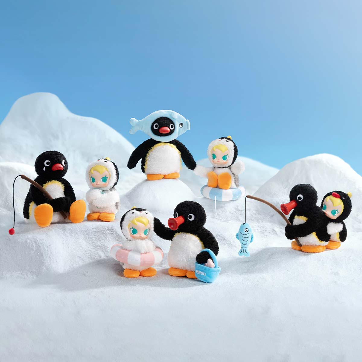 279. Baby Molly × Pingu Happy Fishing Series-Vinyl Plush Pendant Blind Box