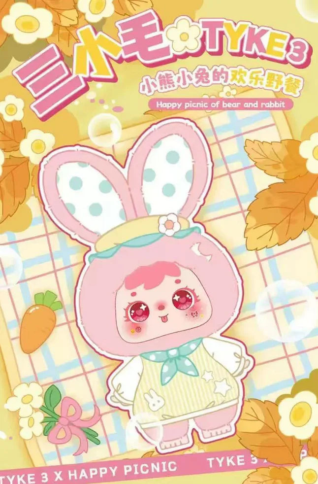 339. TYKE THREE Happy Picnic of Bear and Rabbit Plush Blind Box