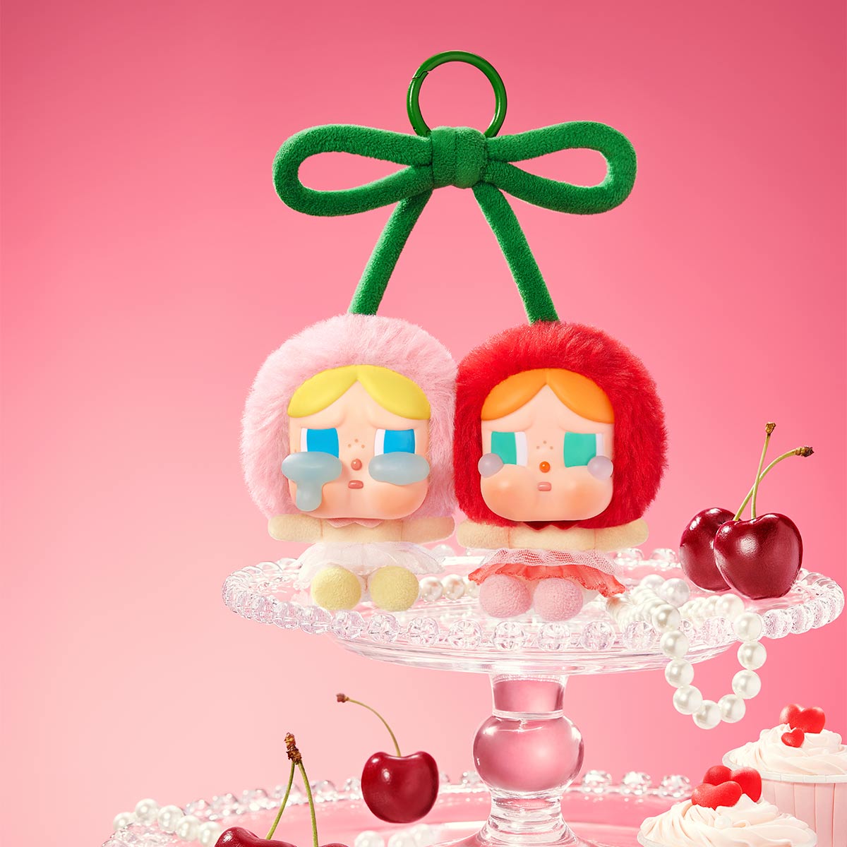 378. CRYBABY Crying For Love Series-Vinyl Plush Hanging Card (Love You Cherry Much)