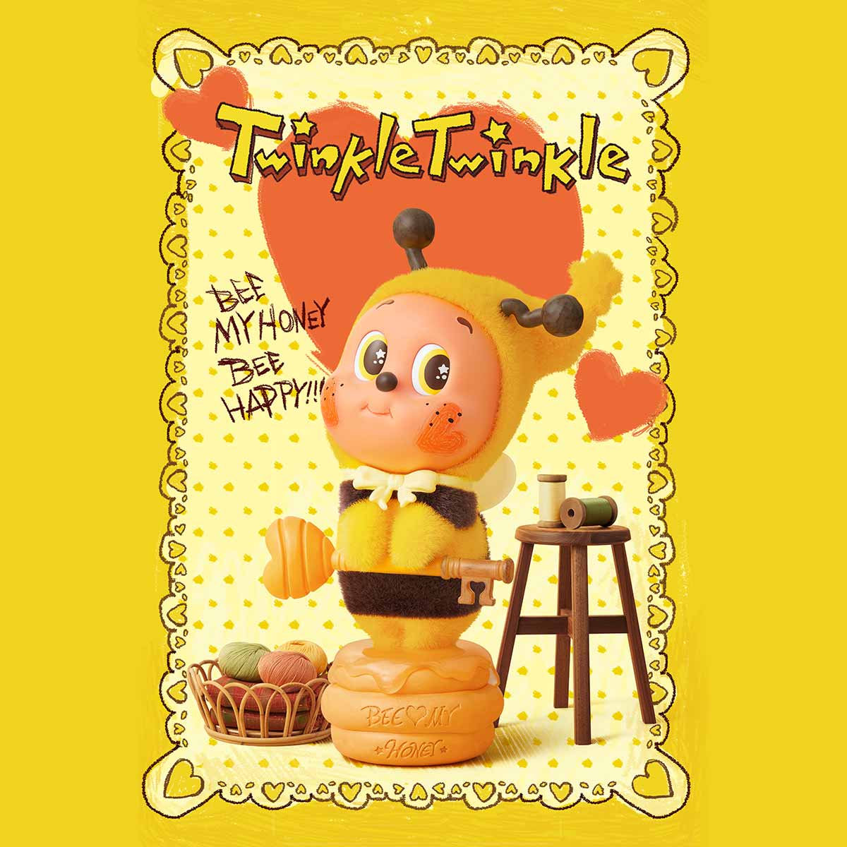 567. TwinkleTwinkle Bee Your Honey Hanging Card (Pre-Order)