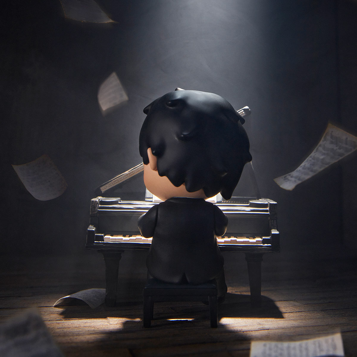 1666. Hirono The Pianist Figure