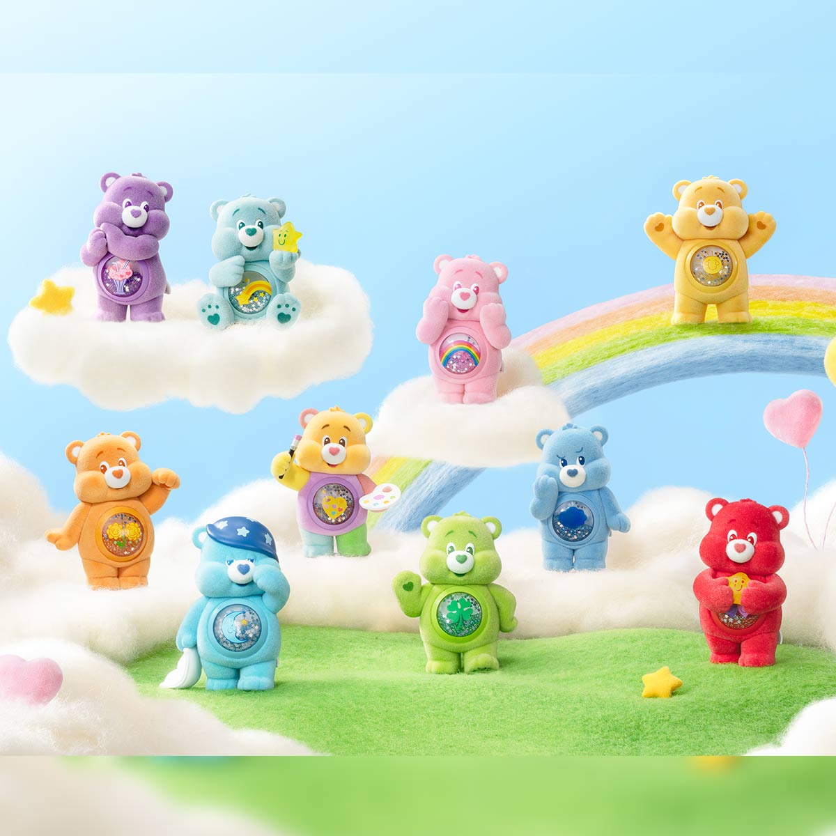 627. Care Bears Colorful Hugs Series Figures