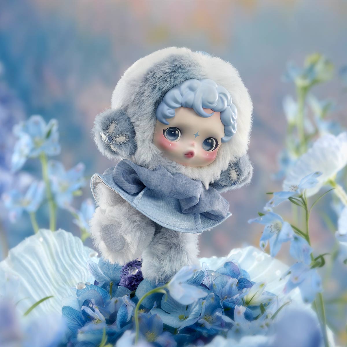 629. SKULLPANDA L'impressionnisme Series Plush Doll