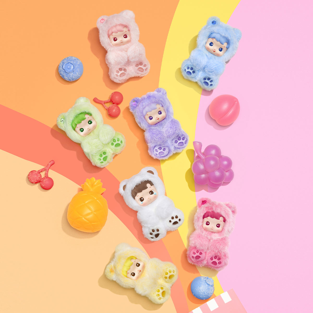 660. HACIPUPU Gummy Bear Series-Vinyl Plush Pendant Blind Box