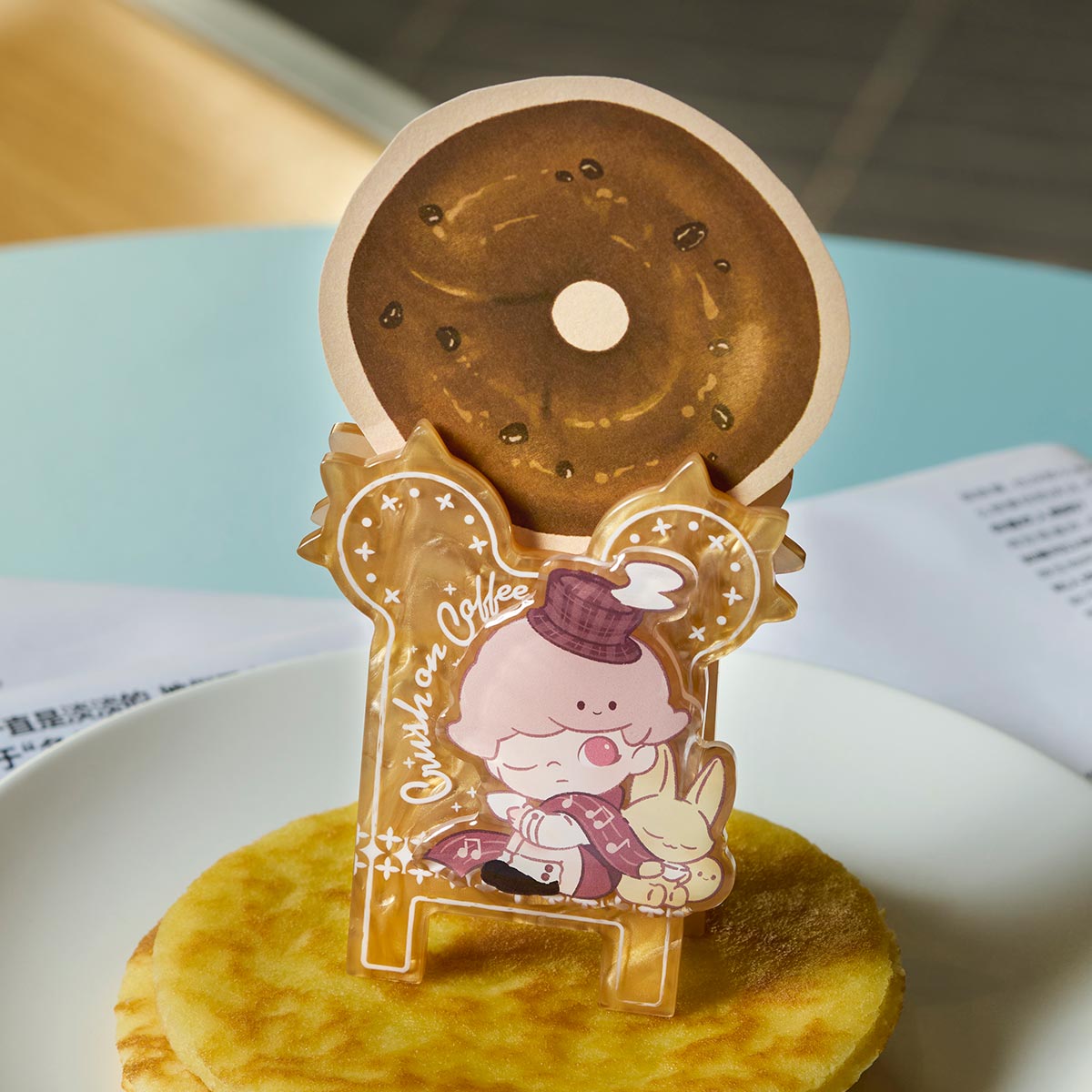 778. DIMOO Crush on Coffee Series-Acrylic Fridge Magnet Clip Blind Box