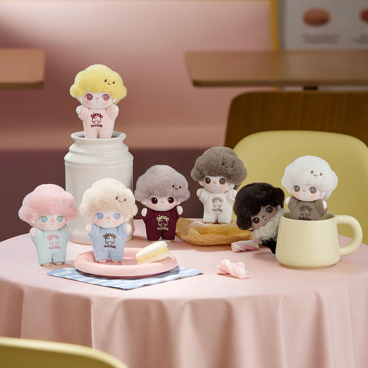 773. DIMOO Crush on Coffee Series-Soft-faced Plush Keychain Blind Box