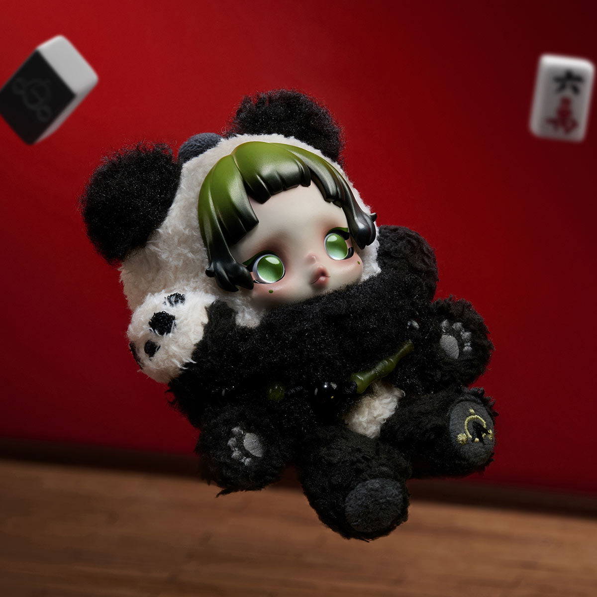 818. SKULLPANDA Lazy Panda Plush Doll Pendant