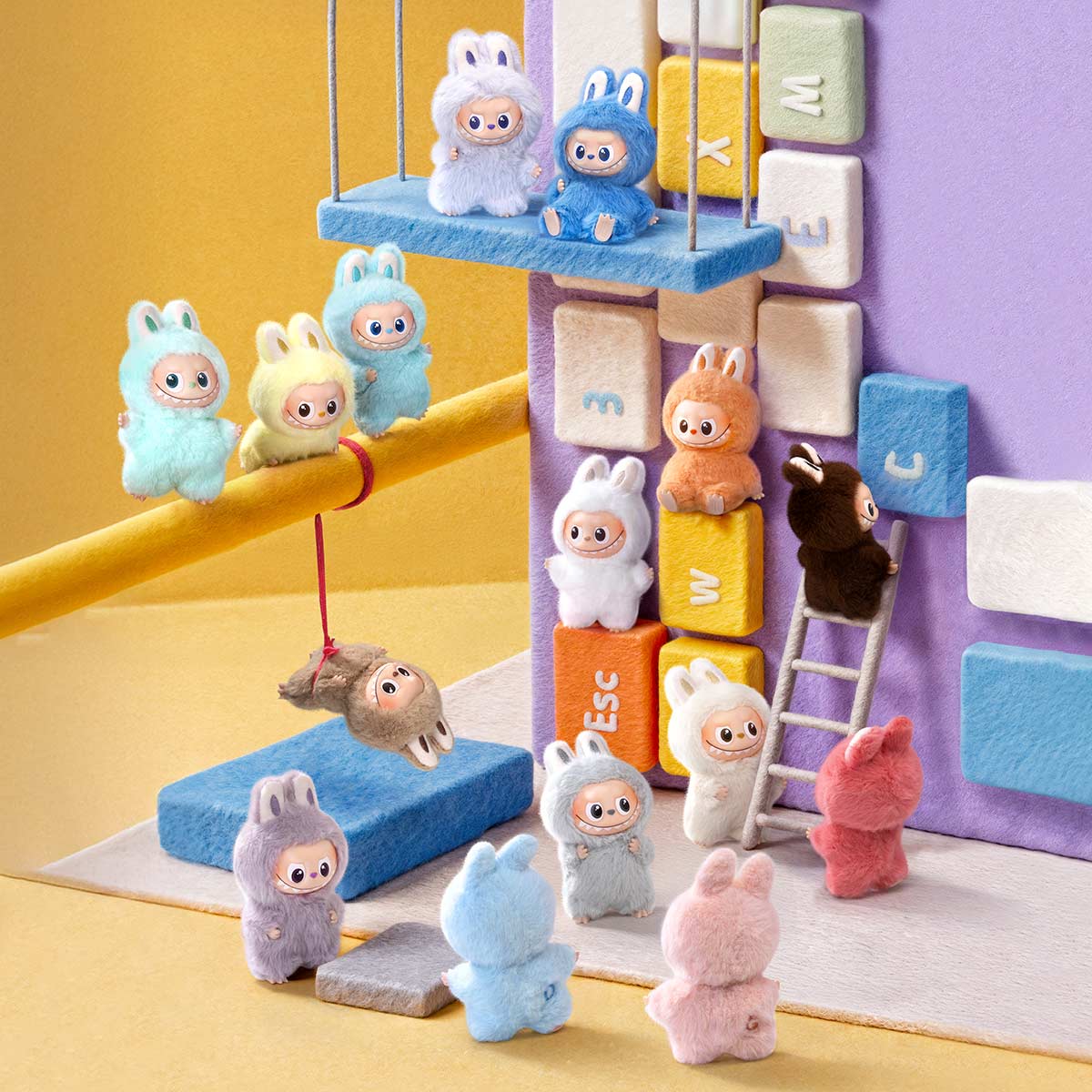 840. THE MONSTERS Pin for Love Series-Vinyl Plush Pendant Blind Box