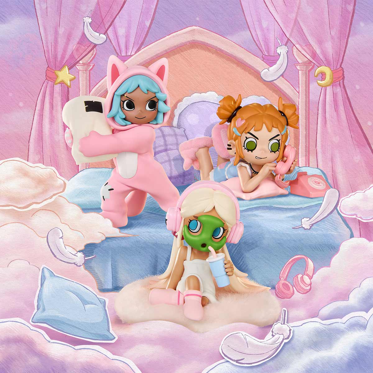 838. Lil Peach Riot Sleepover Series Figures