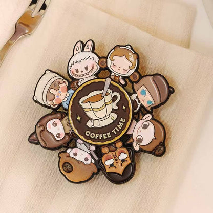 910. POP BEAN Coffee Factory Series-Rotatable Badge