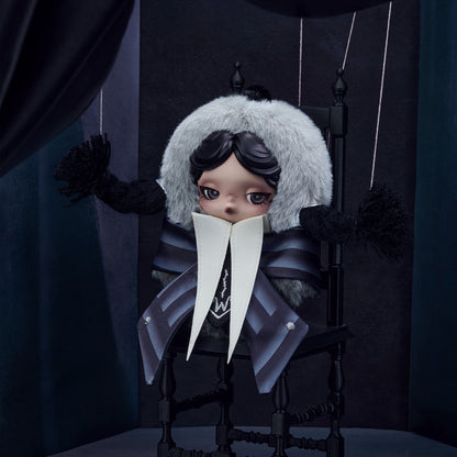1000. SKULLPANDA × Wednesday Plush (Nevermore Academy Uniform Version)