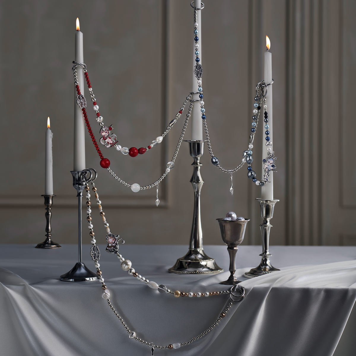 1021. SKULLPANDA The Feast Begins Series Multifunctional Pendant Set