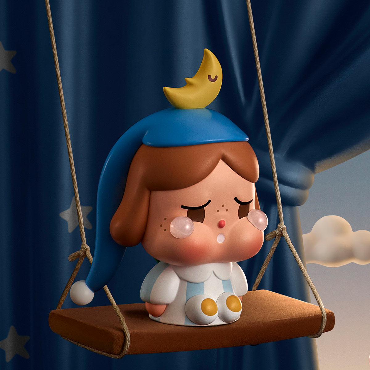 1164. CRYBABY CRYING TO THE MOON-SITTING SERIES FIGURES