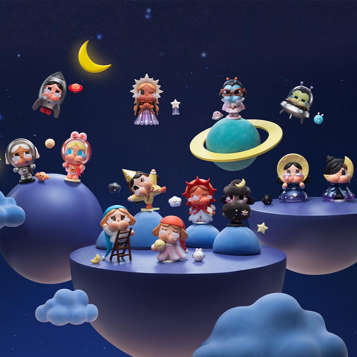 1163. CRYBABY CRYING TO THE MOON SERIES FIGURES