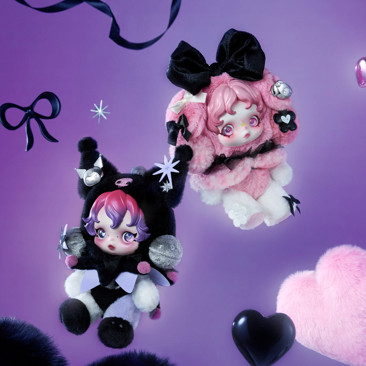 1208. SKULLPANDA × KUROMI and MY MELODY Plush