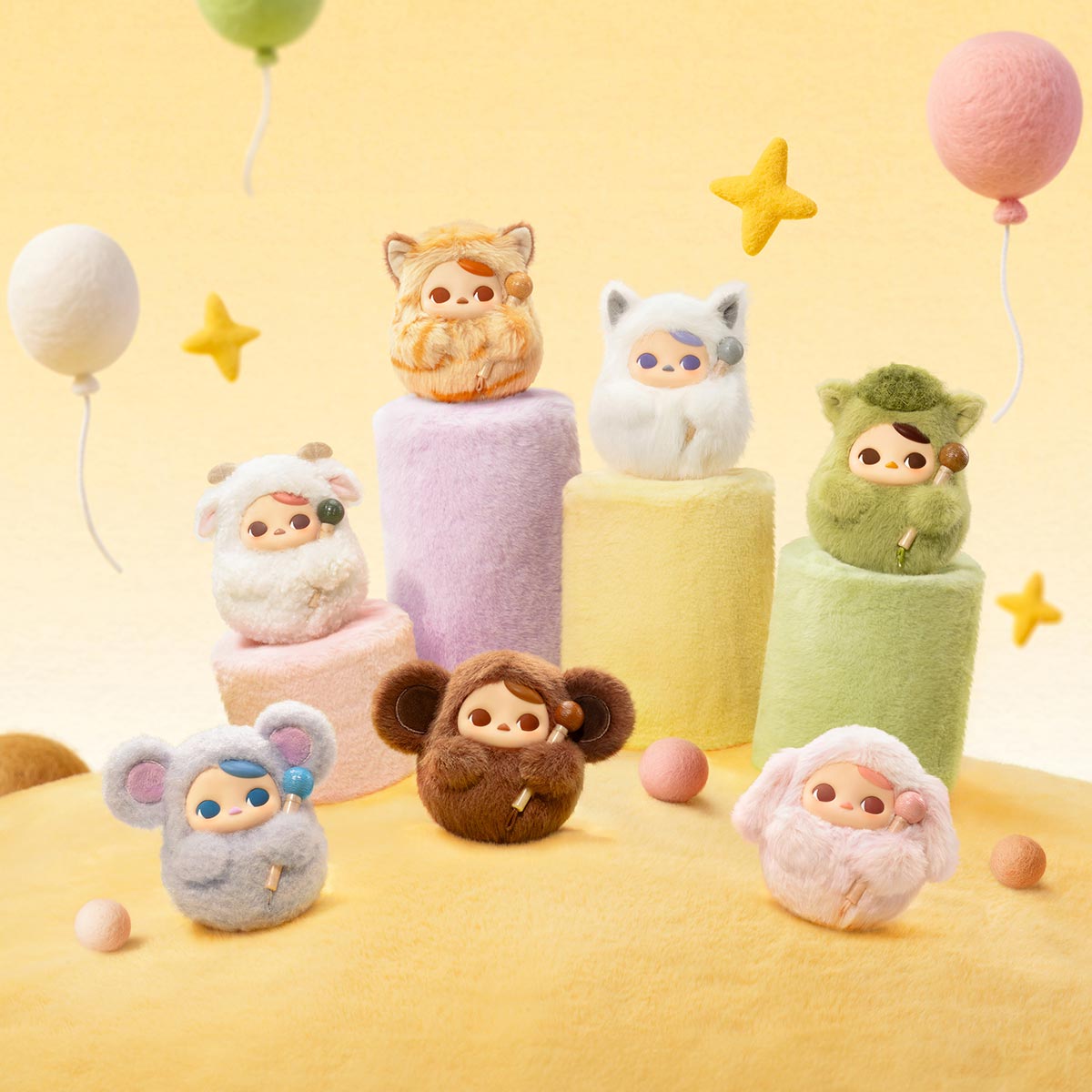 1279. Pucky Tap Tap Babies Series-Vinyl Plush Pendant Blind Box