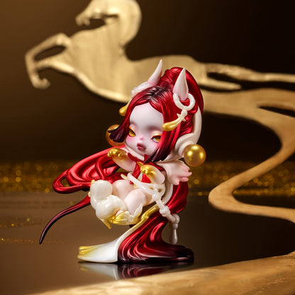 1281. SKULLPANDA Celestial Horse Figure