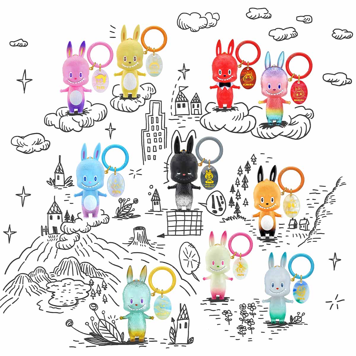 1332. THE MONSTERS 10th Anniversary Series Figures