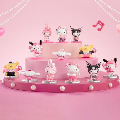 1477. HELLO KITTY AND FRIENDS Pink Party Series Figures