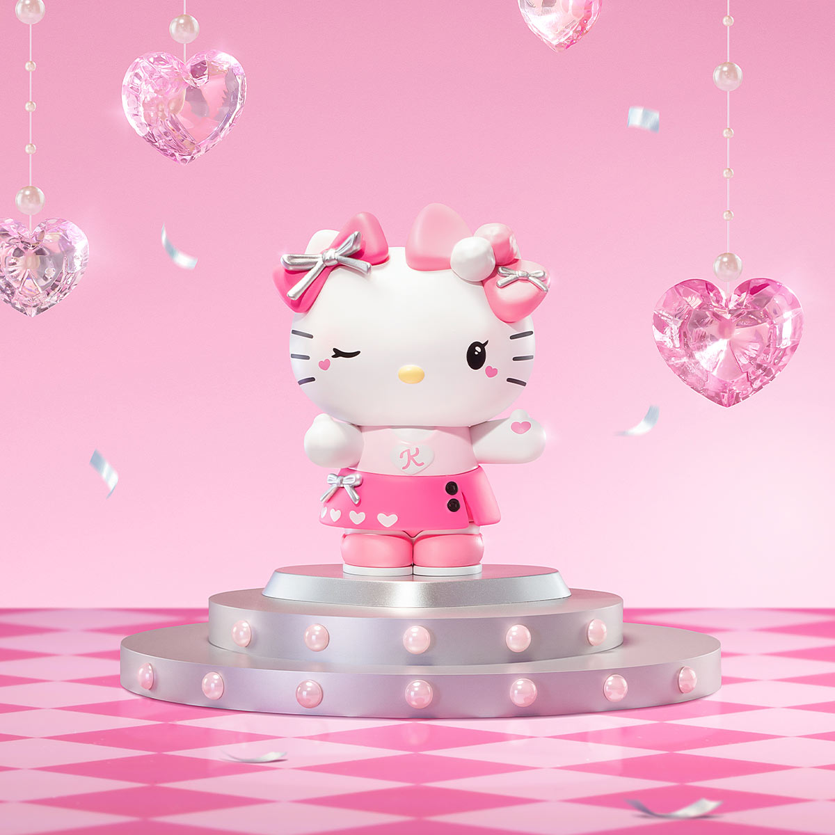 1477. HELLO KITTY AND FRIENDS Pink Party Series Figures
