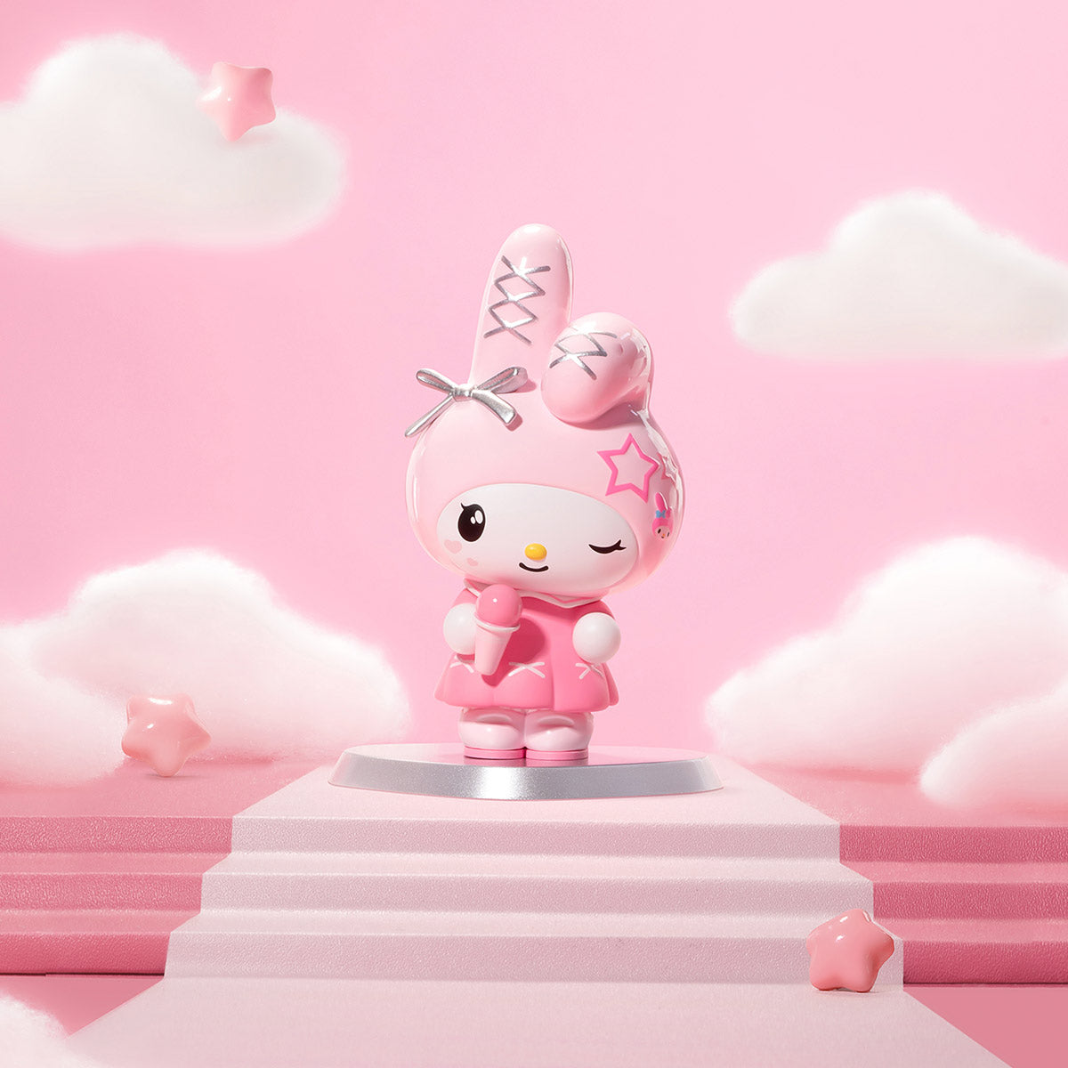 1477. HELLO KITTY AND FRIENDS Pink Party Series Figures