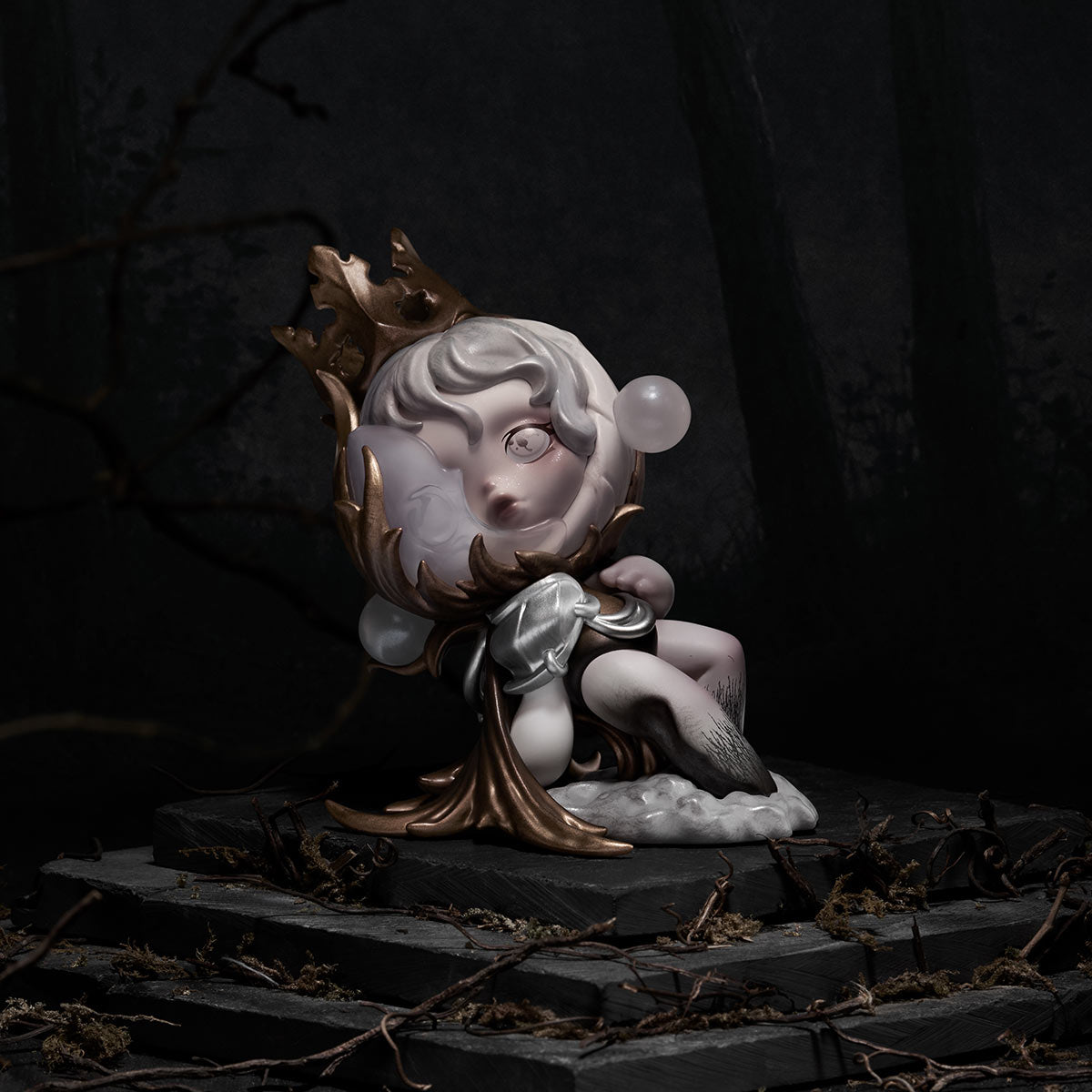 1606. SKULLPANDA Petals in Four Acts Series Figures